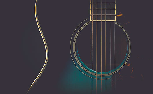 Closeup of guitar